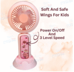 Portable Mini Hand Fan with Stand – USB Rechargeable Personal Cooling Fan