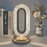 The Flair Store™ Crystal Diamond Oval Table Lamp – Touch Control & 3-Way Dimmable