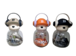 Naughty Bear Earphone Holder Water Bottle – 100ml Sipper (Orange, Multicolor Design)