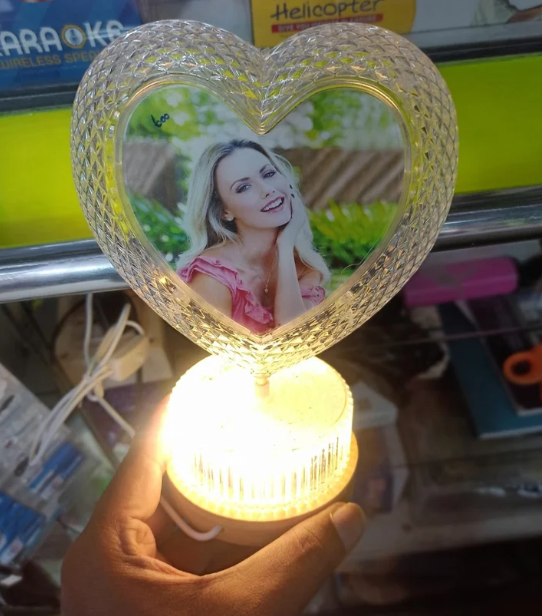 Rotating Photo Frame with Light – Elegant Memory Display