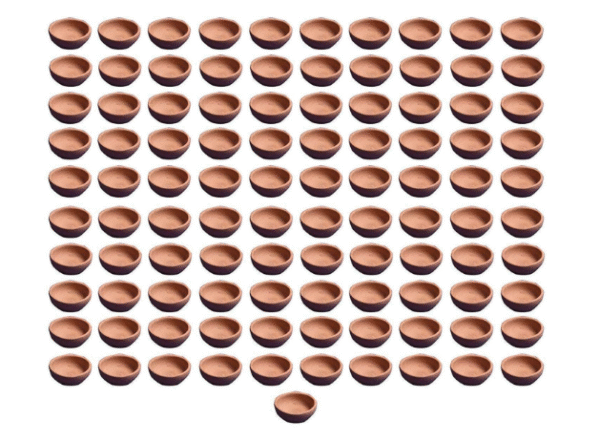 AMGHUB Clay Diya Holder – Decorative Pack of 51