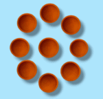 AMGHUB Clay Diya Holder – Decorative Pack of 51