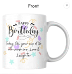AMGHUB Happy Birthday Printed Ceramic Coffee Mug – 350 ml
