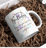 AMGHUB Happy Birthday Printed Ceramic Coffee Mug – 350 ml