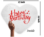 AMGHUB Personalized Magical Heart Photo Cushion – 16x16 Inches (White)