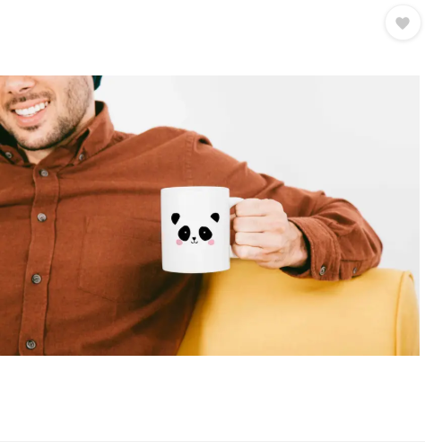 AMGHUB Cute Baby Panda Printed White Funny Ceramic Coffee Mug – 325ml