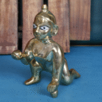 AMGHUB Brass Laddu Gopal Statue (4.5 x 3 x 5 in, 700 g)
