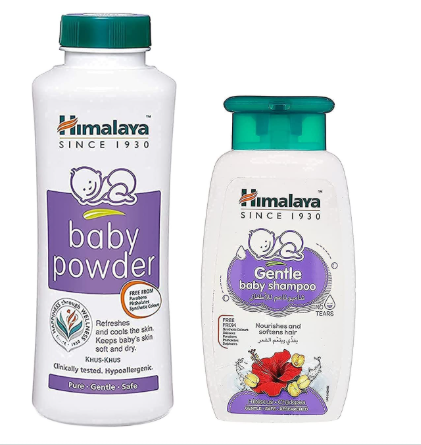 Himalaya Baby Combo – Gentle Baby Shampoo (200ml) & Baby Powder (200g)