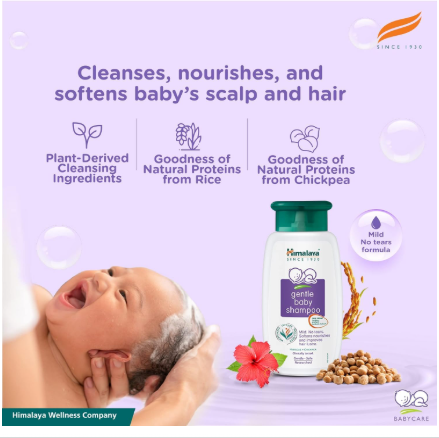 Himalaya Baby Combo – Gentle Baby Shampoo (200ml) & Baby Powder (200g)